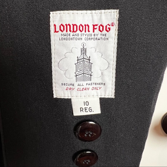 Vintage London Fog Trench Coat - full zip out liner - size 10 - Picture 9 of 10